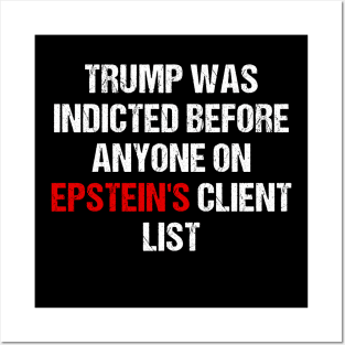 Trump Was Indicted Before Anyone On Epstein's Client List Posters and Art